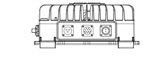 風(fēng)冷式 3.3KW72V 車載充電機 電動車充電器機械尺寸圖  正視圖