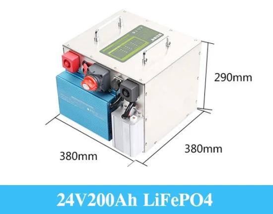 定制磷酸鐵鋰電池24V 200ah家庭儲(chǔ)能太陽能備用電池